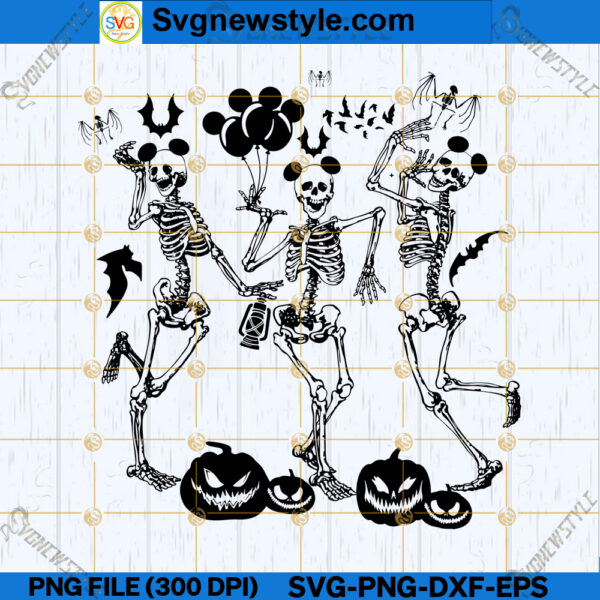 Spooky Dancing Skeletons Svg Dancing Skeletons Halloween Svg Png