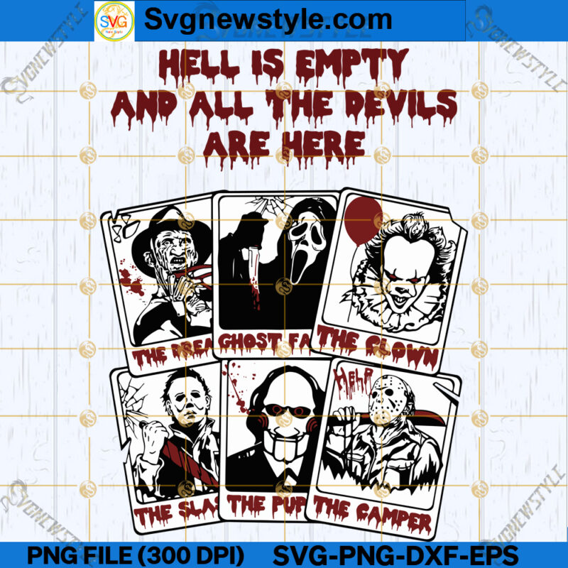 Horror Characters Tarot Card Svg Dark Tarot Card Svg Png