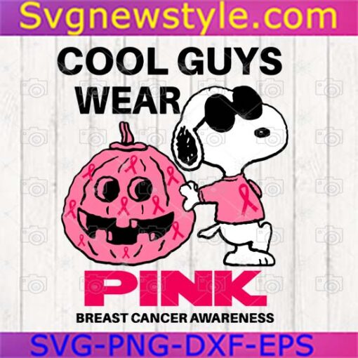 Snoopy Cool Guys Wear Pink Svg