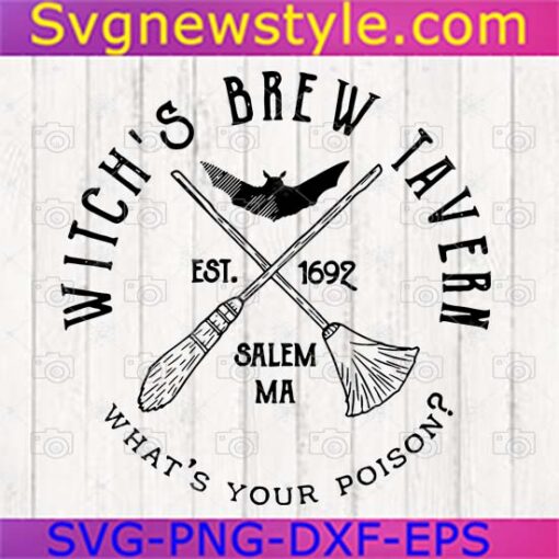 Witch Brew Tavern Halloween Svg