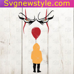 Pennywise movie with balloon Svg