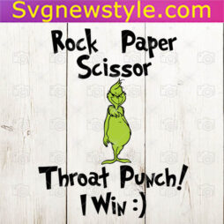 Rock Paper Scissors Throat Punch I Win svg
