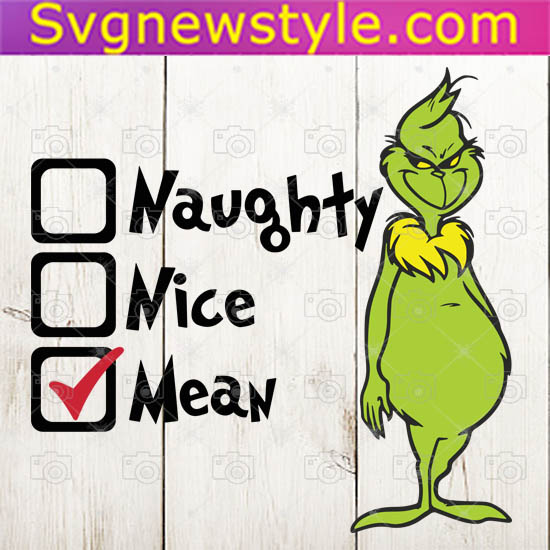 Download Naughty Nice Mean Svg Cut File Vinyl Decal For Silhouette Cameo Cricut File Iron On Transfer On Mug Shirt Fabric Design For All Ages Svg New Style