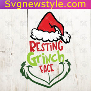 Resting Grinch Face Svg Png