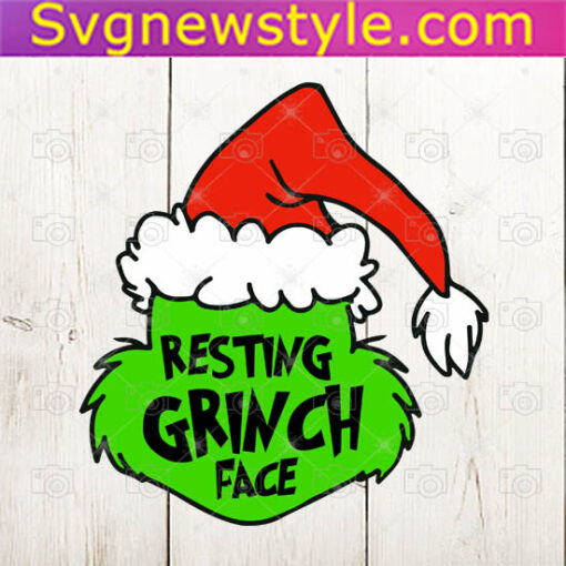 Resting Grinch Face Svg