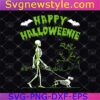 Skeleton Happy Halloweenie Svg