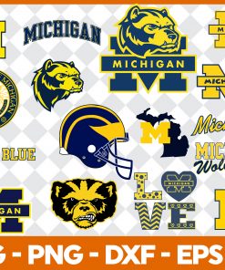 Michigan Logo Svg Bundle, NCAA Football Svg, Michigan Svg, NCAA Svg