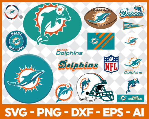 Miami Dolphins Logo NFL Football Svg