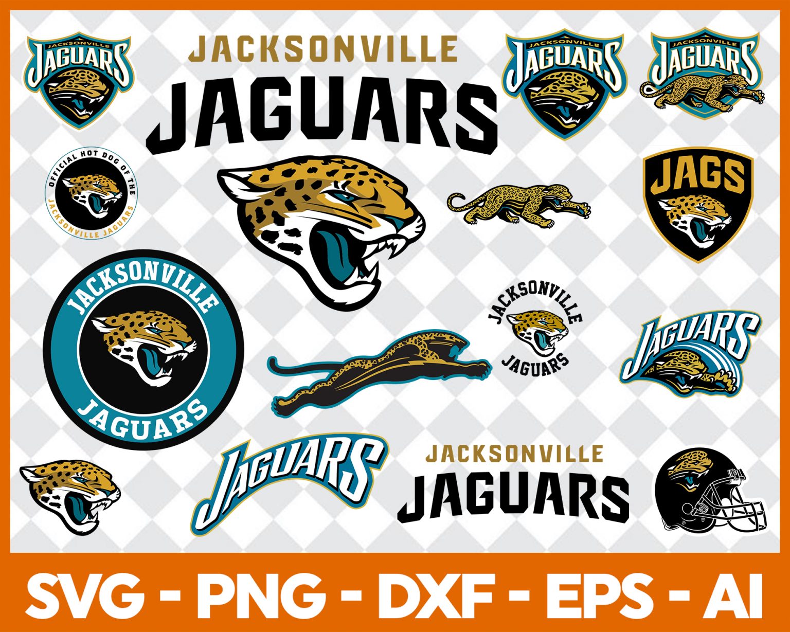 Jacksonville Jaguars NFL American Football Svg Dxf Eps Pdf Png, Cricut