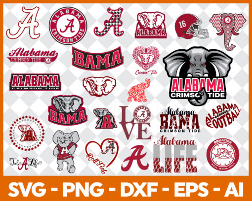 Alabama Crimson Tide NCAA Football Svg