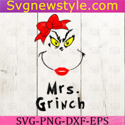 Mrs Grinch Svg