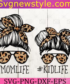 Momlife Svg, #momlife Svg, #kidlife Svg, Matching Messy bun hair svg cut files