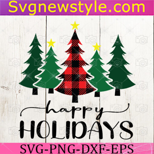 Buffalo Plaid Christmas Tree Svg