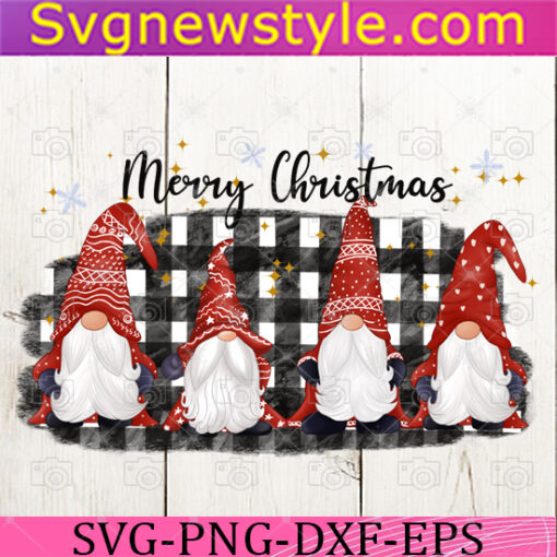 Happy Cute Gnomes Christmas Svg