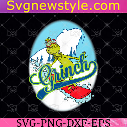 Dr Seuss Snowboard Grinch SVG