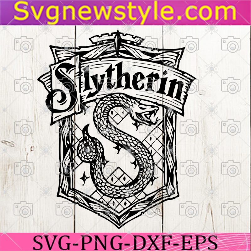 Harry Potter Slytherin House Crest Svg, Harry Potter Svg