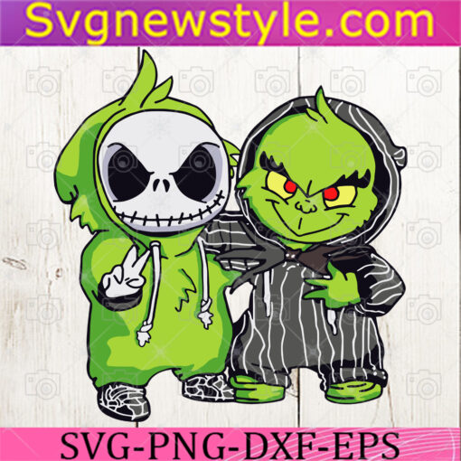 Jack Skellington and Grinch svg