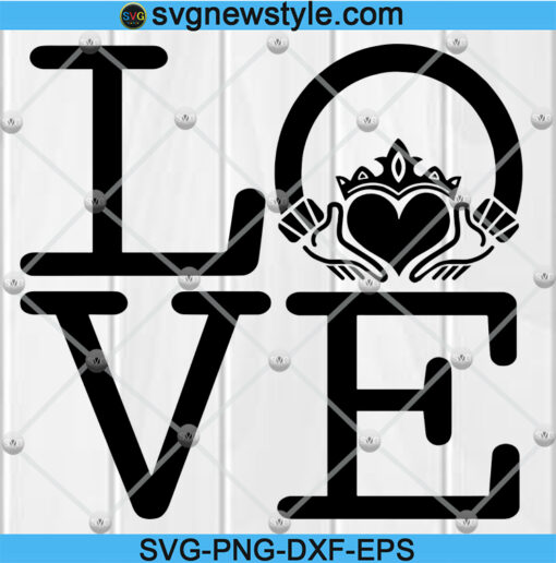 LOVE Claddagh Svg