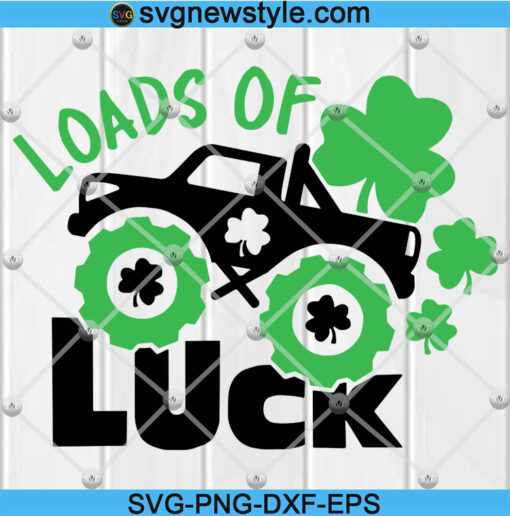 St Patricks Day Monster Truck Svg