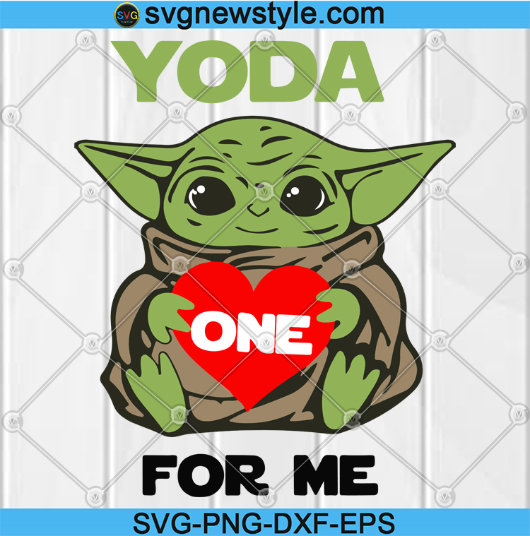Download Valentines Baby Yoda One For Me Red Heart Cute Baby Yoda Valentines Waterslide Sublimation Digital Image Download Svg New Style