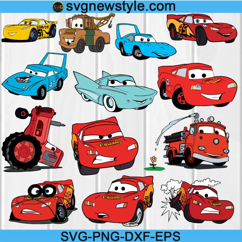 Cars SVG Bundle, Cars Bundle SVG, Disney SVG, Cars Cricut - Svg New Style