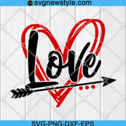 Valentine Scribble Love Heart Svg