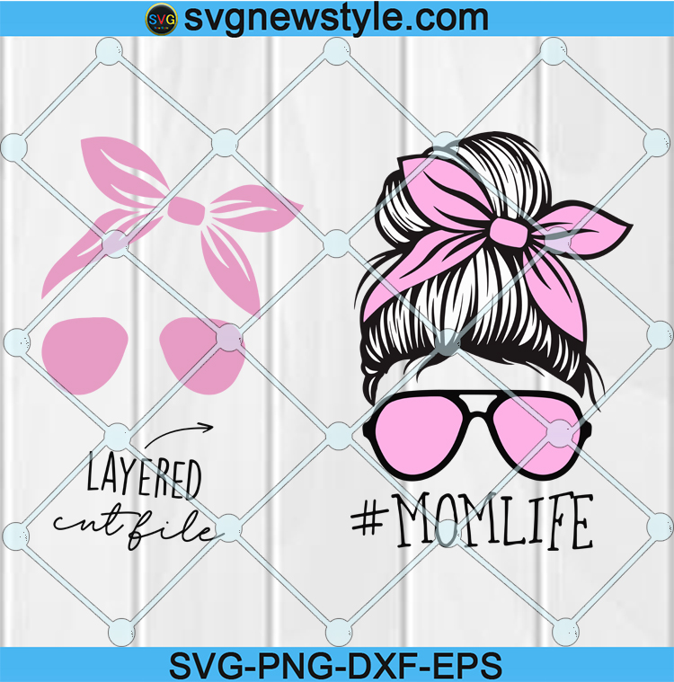 Download Layered Mom Skull Svg Messy Bun Svg Skull Svg Mom Life Svg Momlife Skull Svg Svg New Style