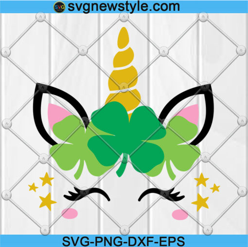 St Patricks Day Unicorn Svg