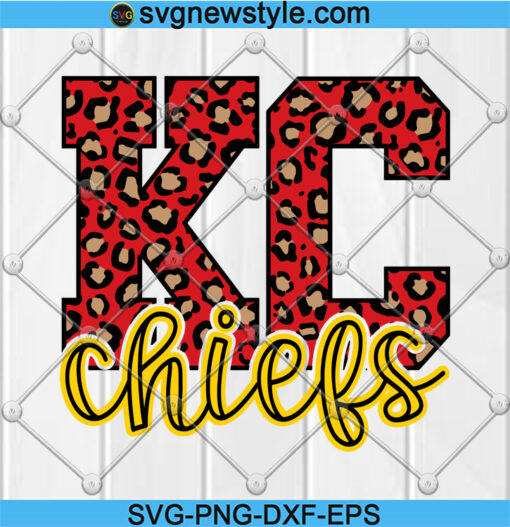 KC Chiefs Leopard Print Svg