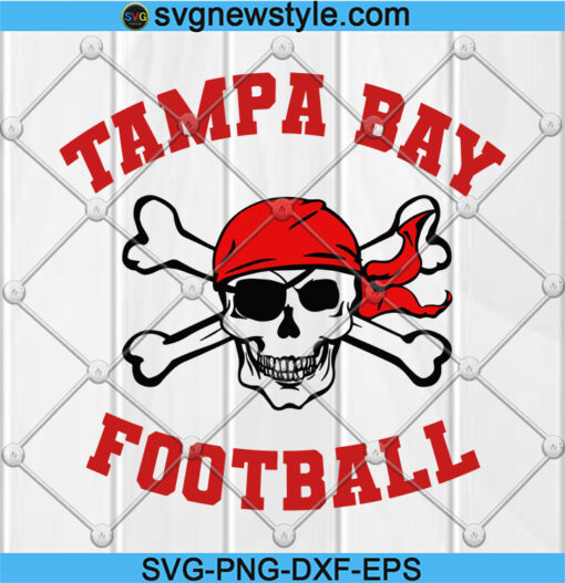 Tampa Bay Football Skull Pirate Svg