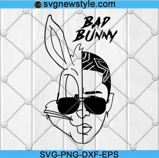 Bad bunny crew neck svg