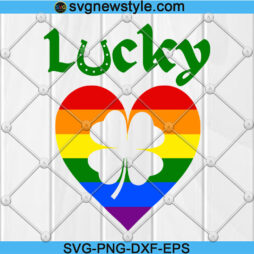 Lucky Rainbow Heart Svg