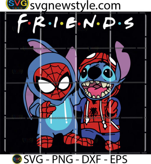 Stitch spider friends Svg