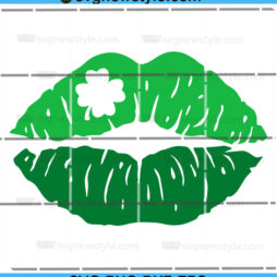 Lips with Clover Svg
