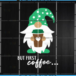 Gnome with Coffee Svg