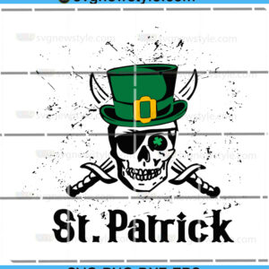Patricks Day Skull Svg