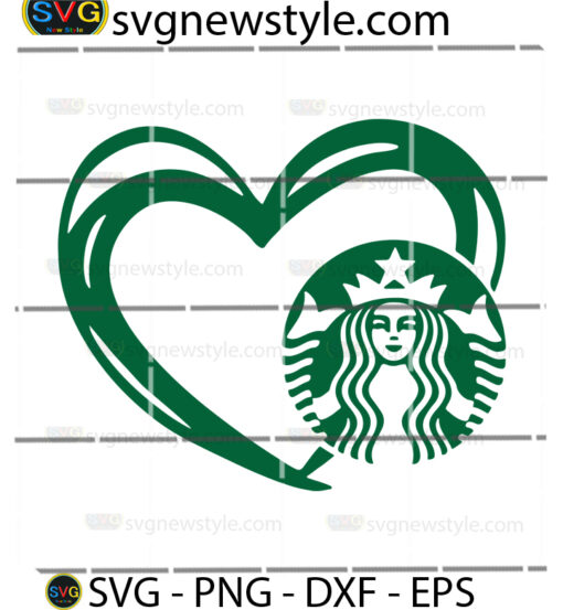 Starbucks logo with love symbol Svg