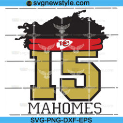 Mahomes 15 Chiefs Football SVG