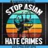 Stop Asian Hate Crimes Svg