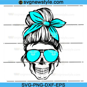 Layered Mom Skull SVG