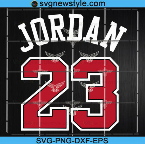 Chicago Jordan 23 svg, png, eps file, Jordan Jersey Number svg ...