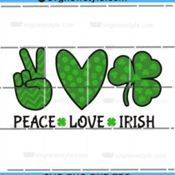 Peace Love Irish svg