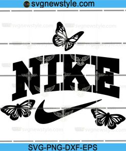 Nike Butterfly Svg, Nike Butterfly Vintage Png