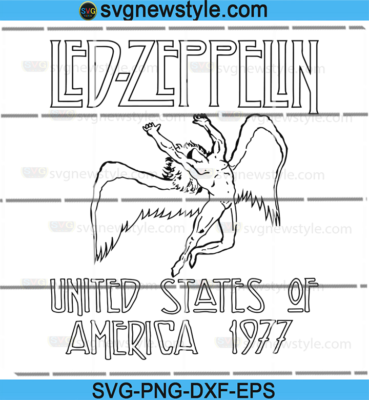 Download Led Zeppelin Svg Icarus Angle For Print Cricut Rock Band Logo Svg Png Dxf Eps Cricut File Silhouette Art Svg New Style