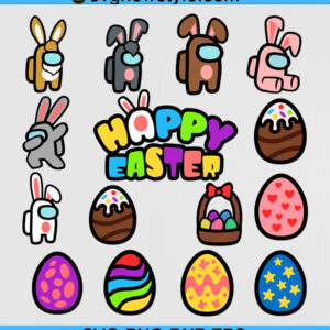 Among Us Happy Easter SVG Bundle: Digital Download for Festive Fun