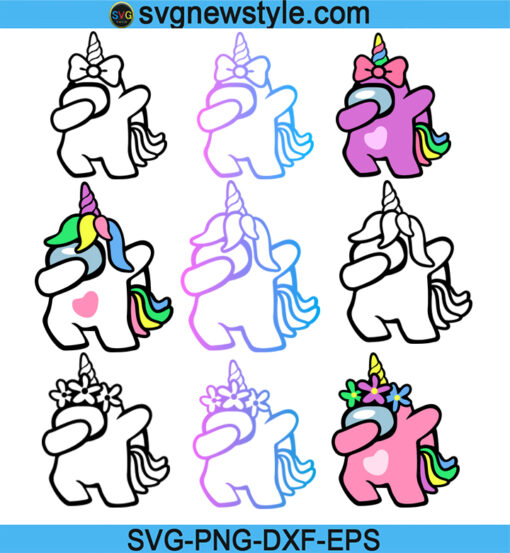 Download Among Us Cute Unicorn SVG, Among Us character SVG, Unicorn ...