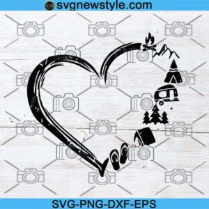 Camping Heart SVG