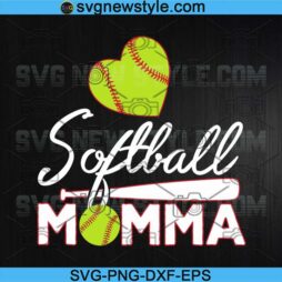 Softball Momma Catcher Pitcher SVG