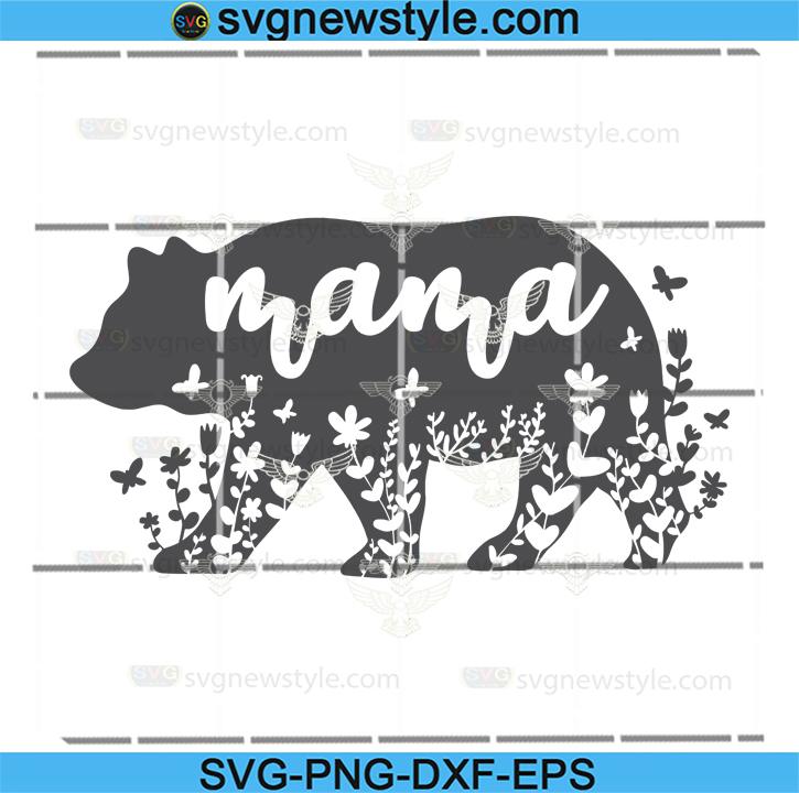 Free Free Mama Bear Svg With Flowers 241 SVG PNG EPS DXF File