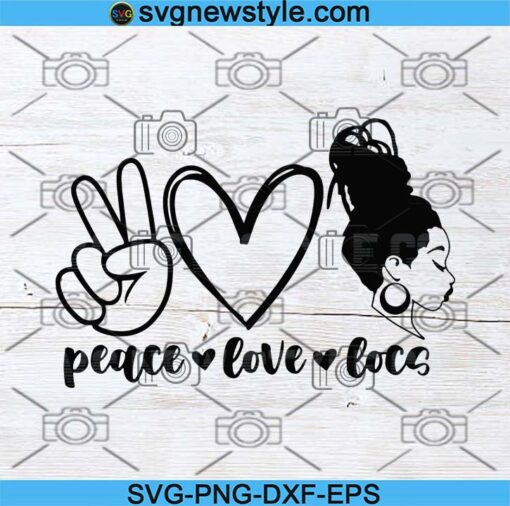 Peace Love Locs Svg